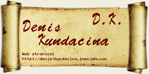 Denis Kundačina vizit kartica